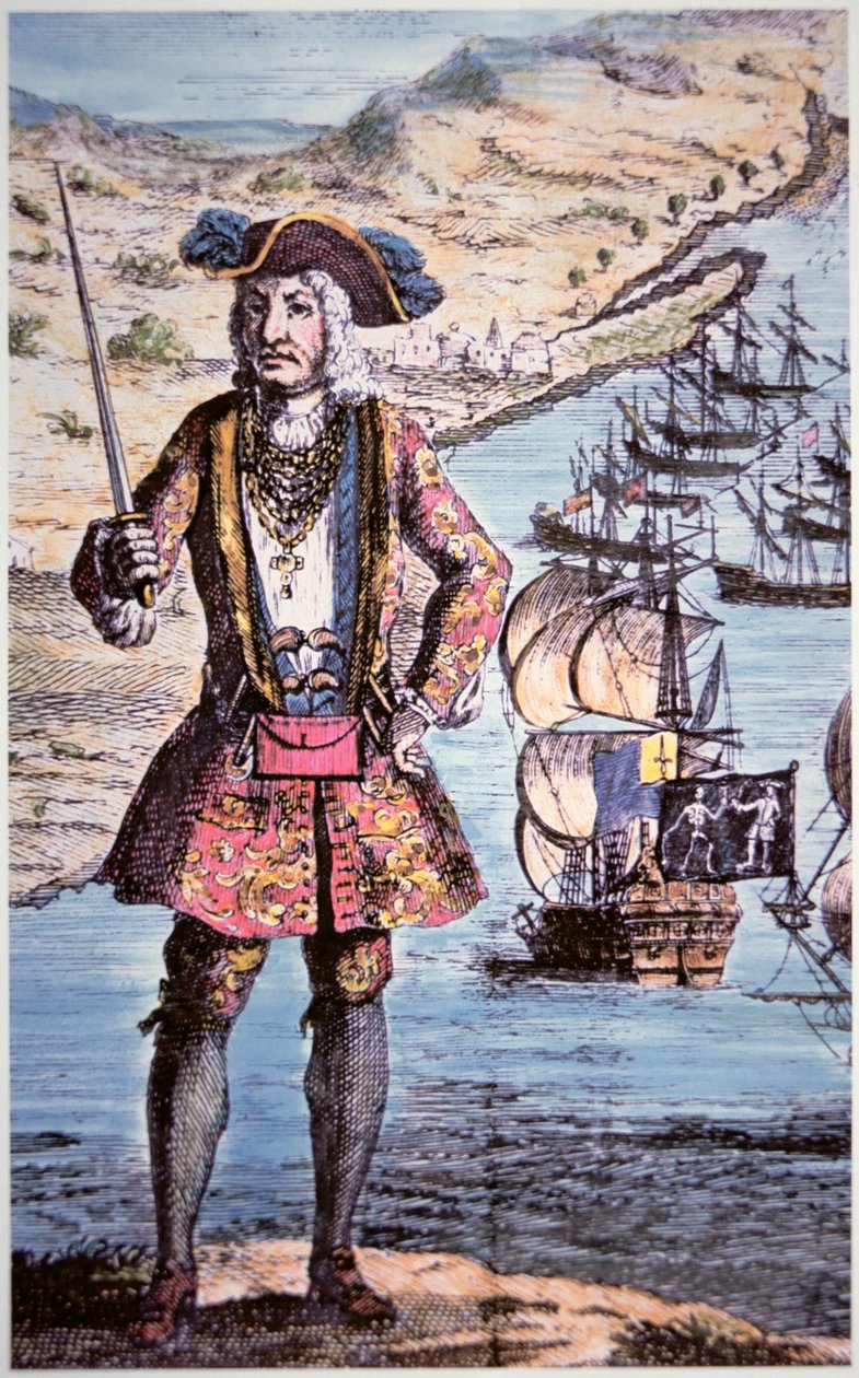Capitano Bartholomew Roberts, inciso da James Basire da School English