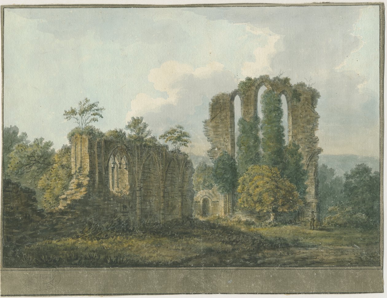 Abbazia di Croxden: acquerello da School English