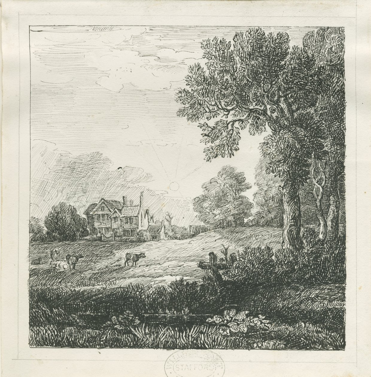 Eccleshall - Biana Hall: disegno a penna e inchiostro da School English