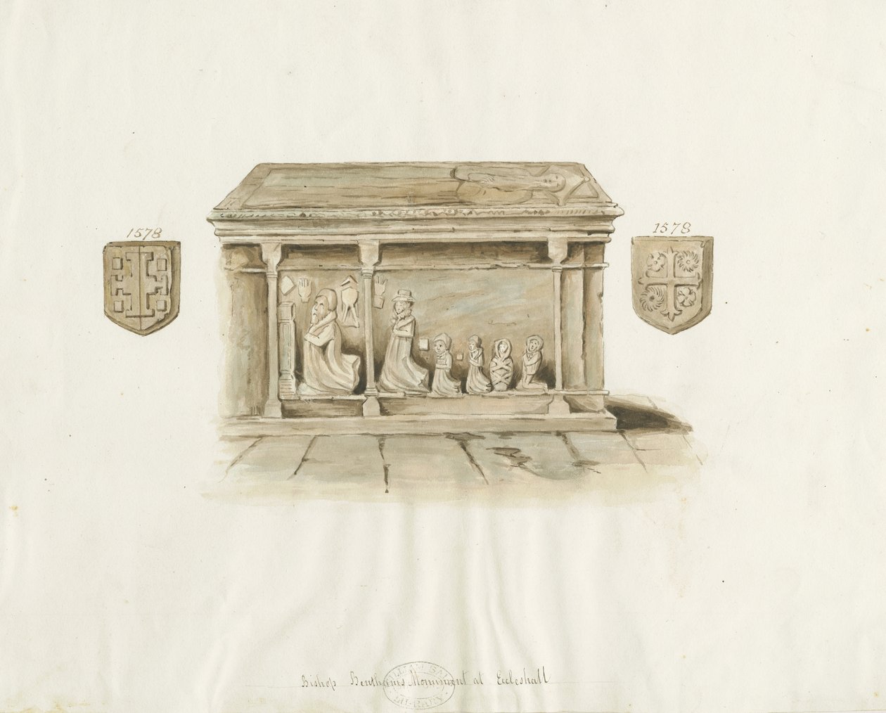 Chiesa di Eccleshall - Tomba del vescovo Bentham da School English