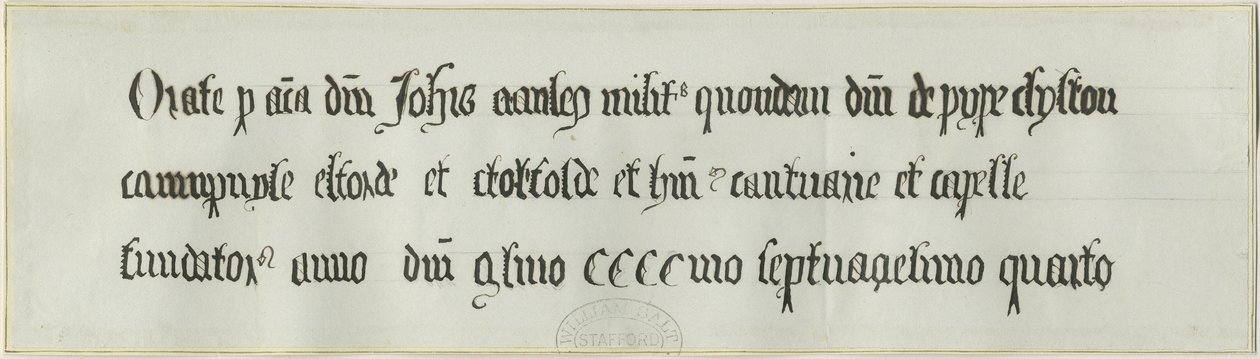 Chiesa di Elford: Tomba di Sir John Stanley da School English