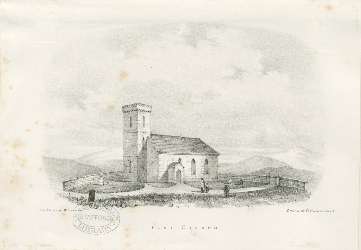 Chiesa di Foxt (litografia) da School English