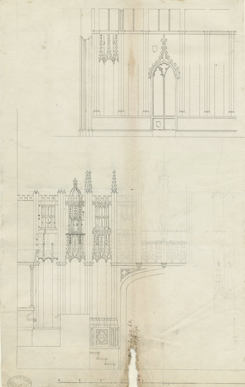 Interno della Cattedrale di Lichfield - Estremità ovest del coro da School English
