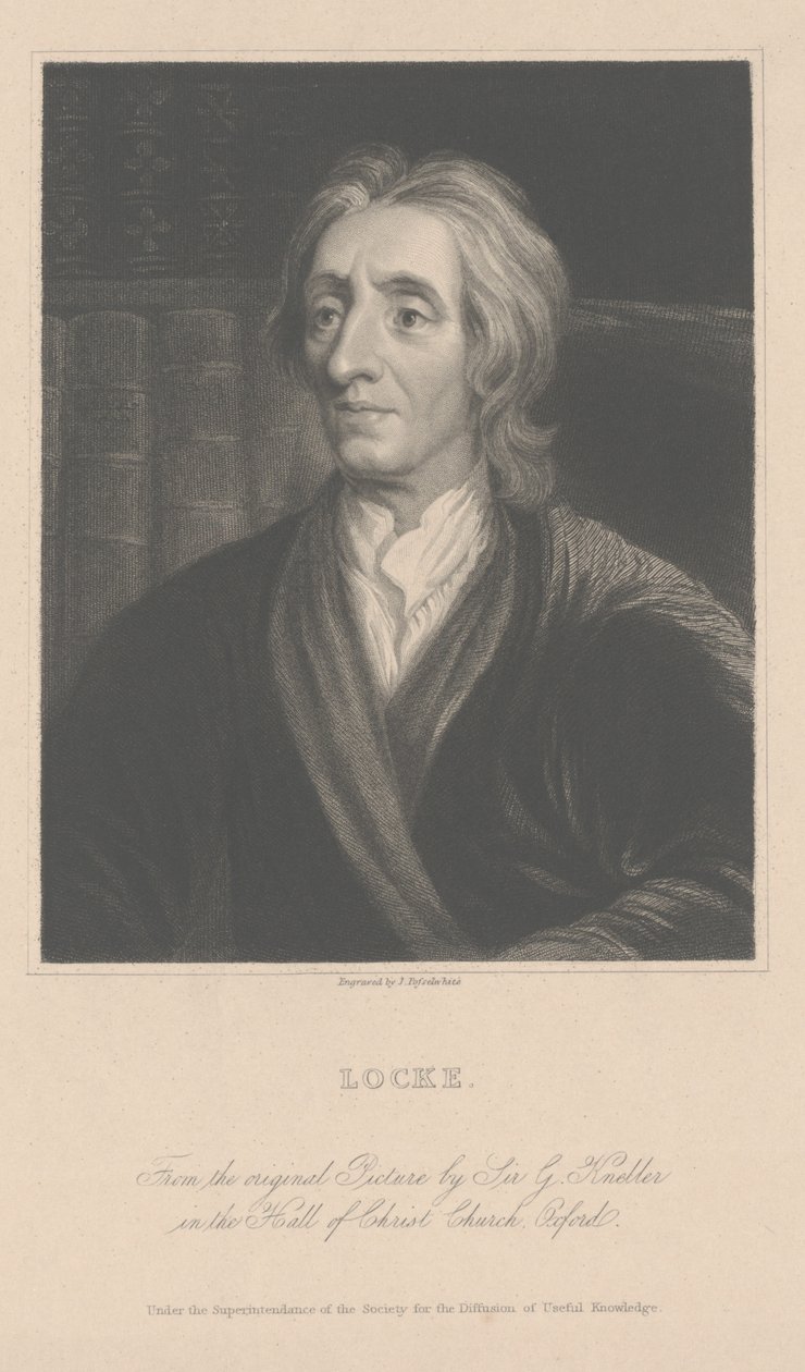 John Locke, inciso da J. Posselwhite (incisione) da School English
