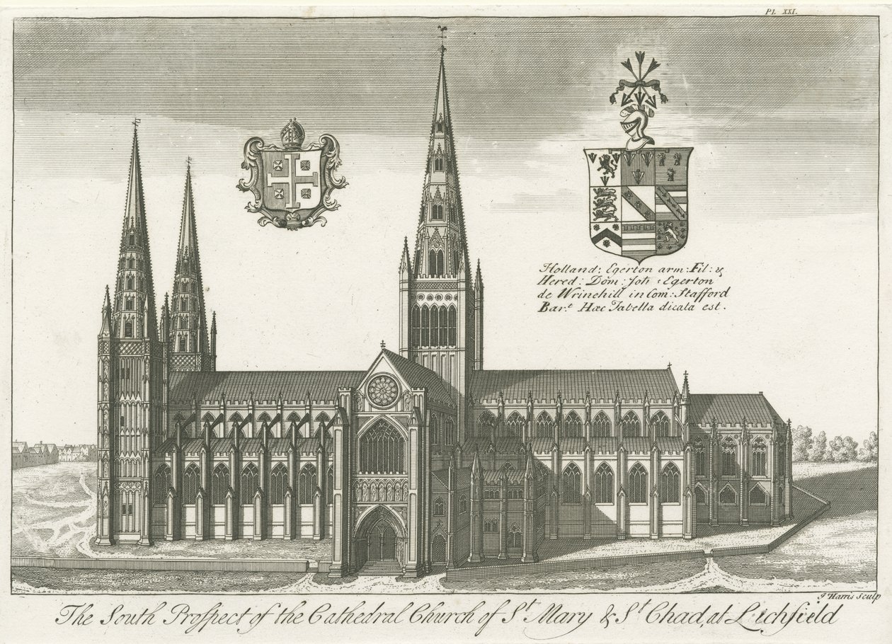 Lichfield Cathedral - Vista Sud da School English