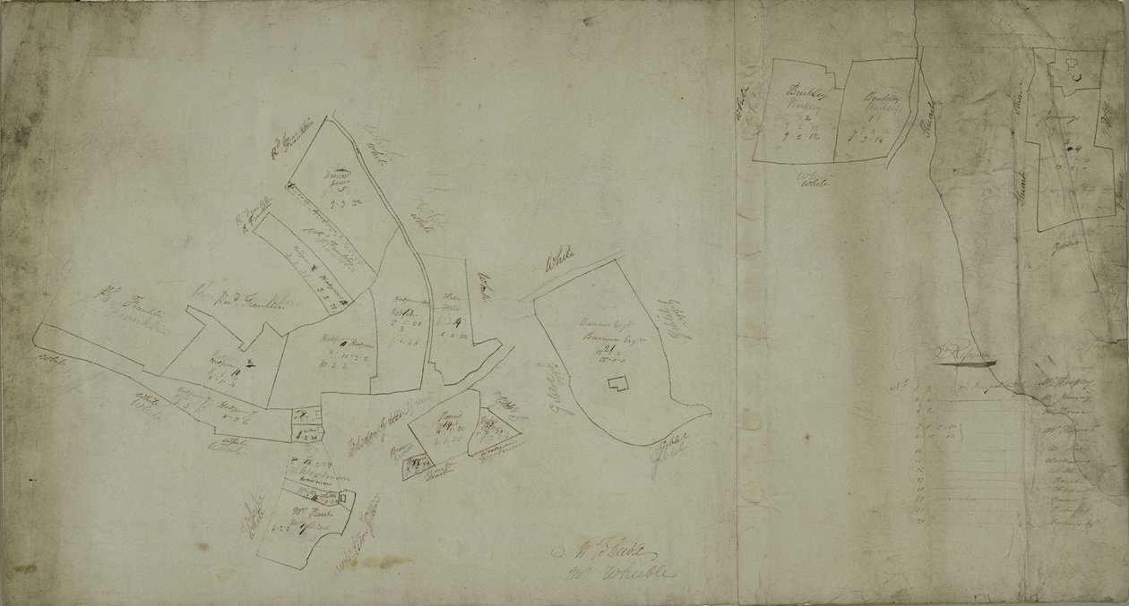 Mappa di Willesden, Londra (litografia) da School English