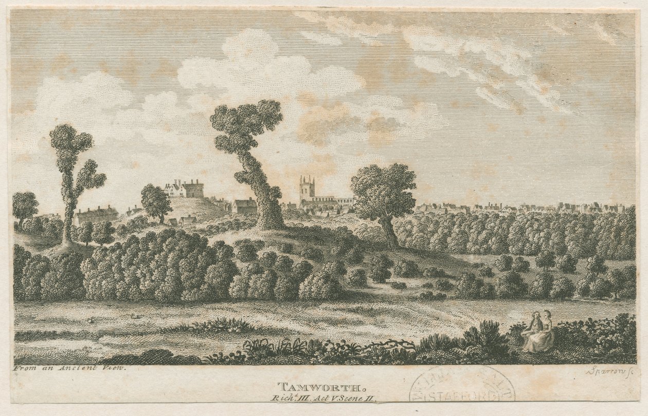 Castello di Tamworth (incisione) da School English