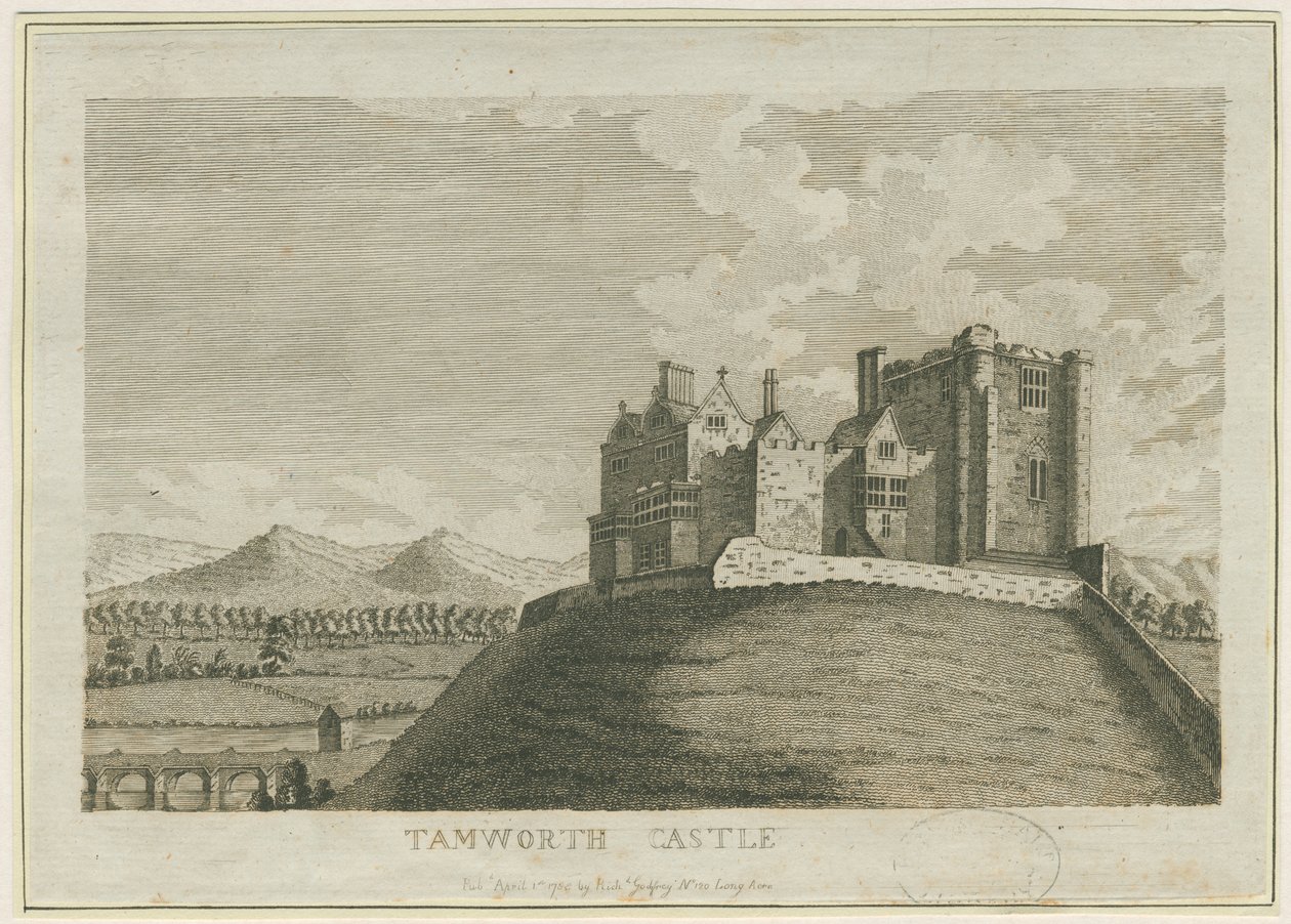 Castello di Tamworth (incisione) da School English