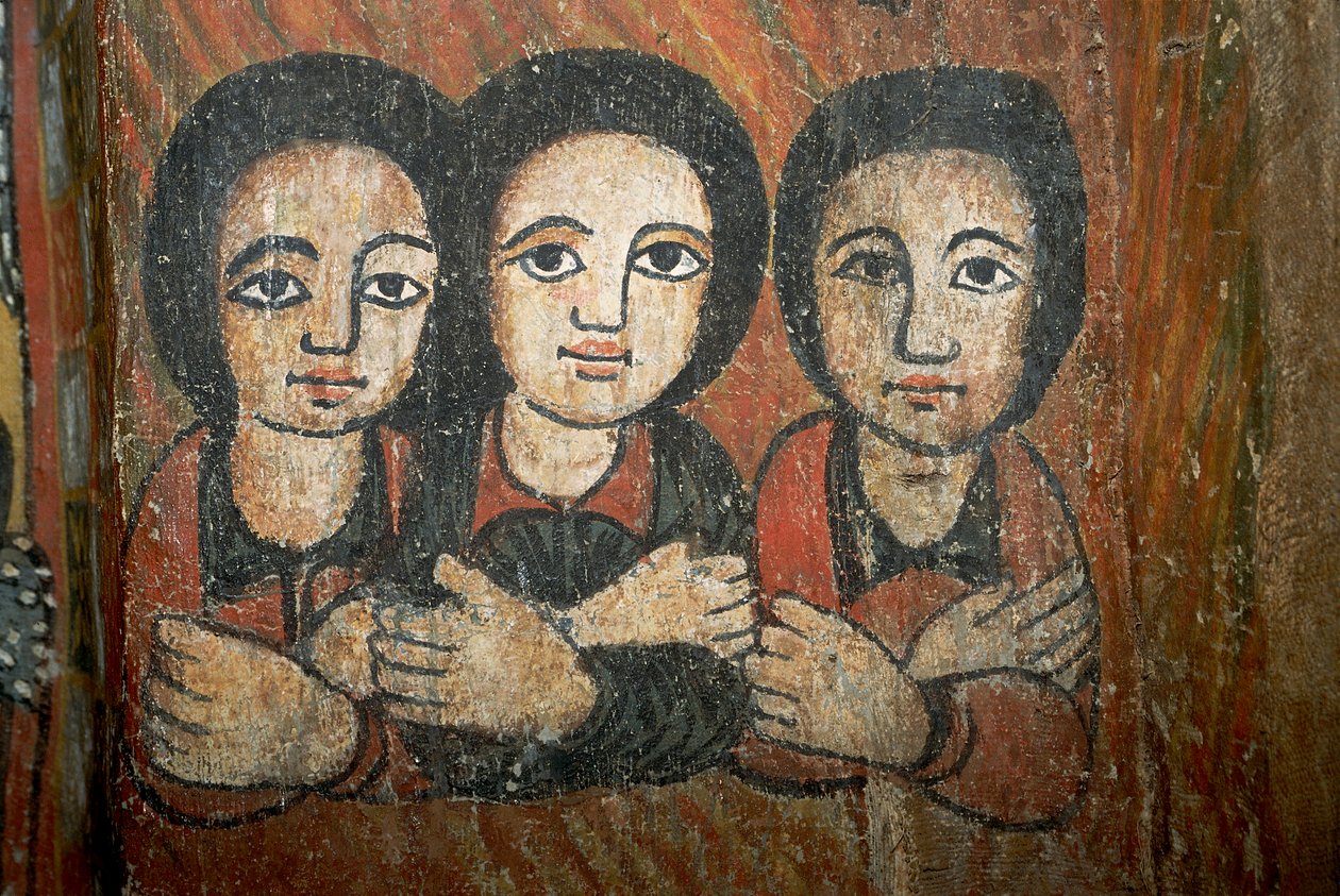 Dettaglio di pittura murale da School Ethiopian