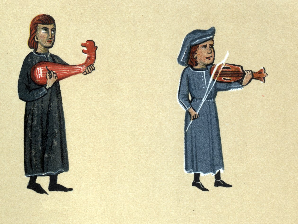 Un trovatore del Medioevo, illustrazione da 
