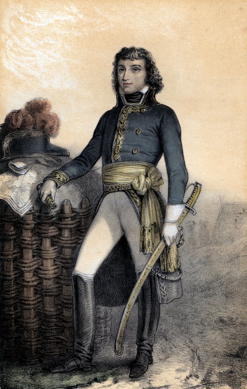 Barthelemy-Catherine Joubert (1769-1799) generale inglese - incisione da School French