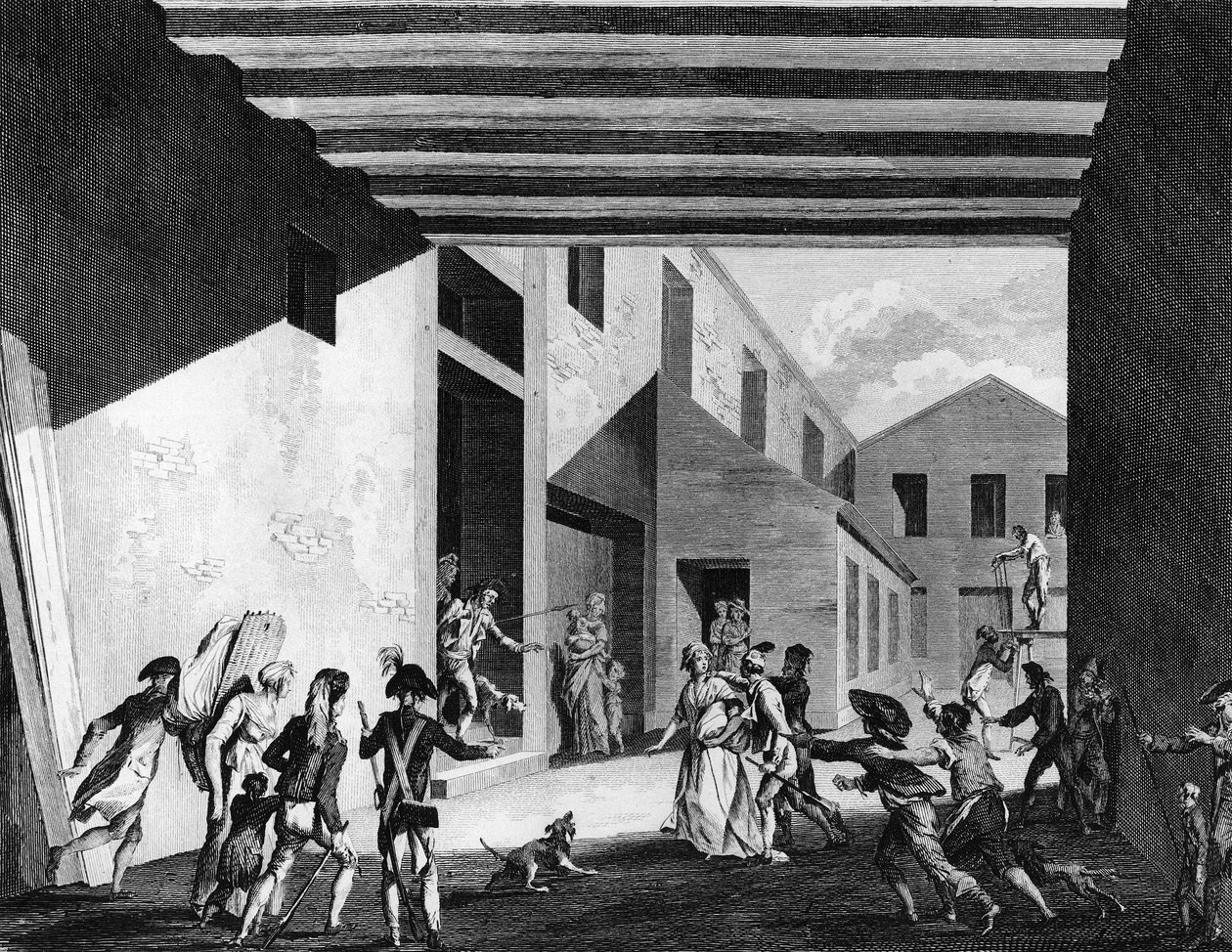 Rivoluzione francese e movimento antirivoluzionario: arresto di Cecile Renaud (o Cecile Aimee Renault) da School French