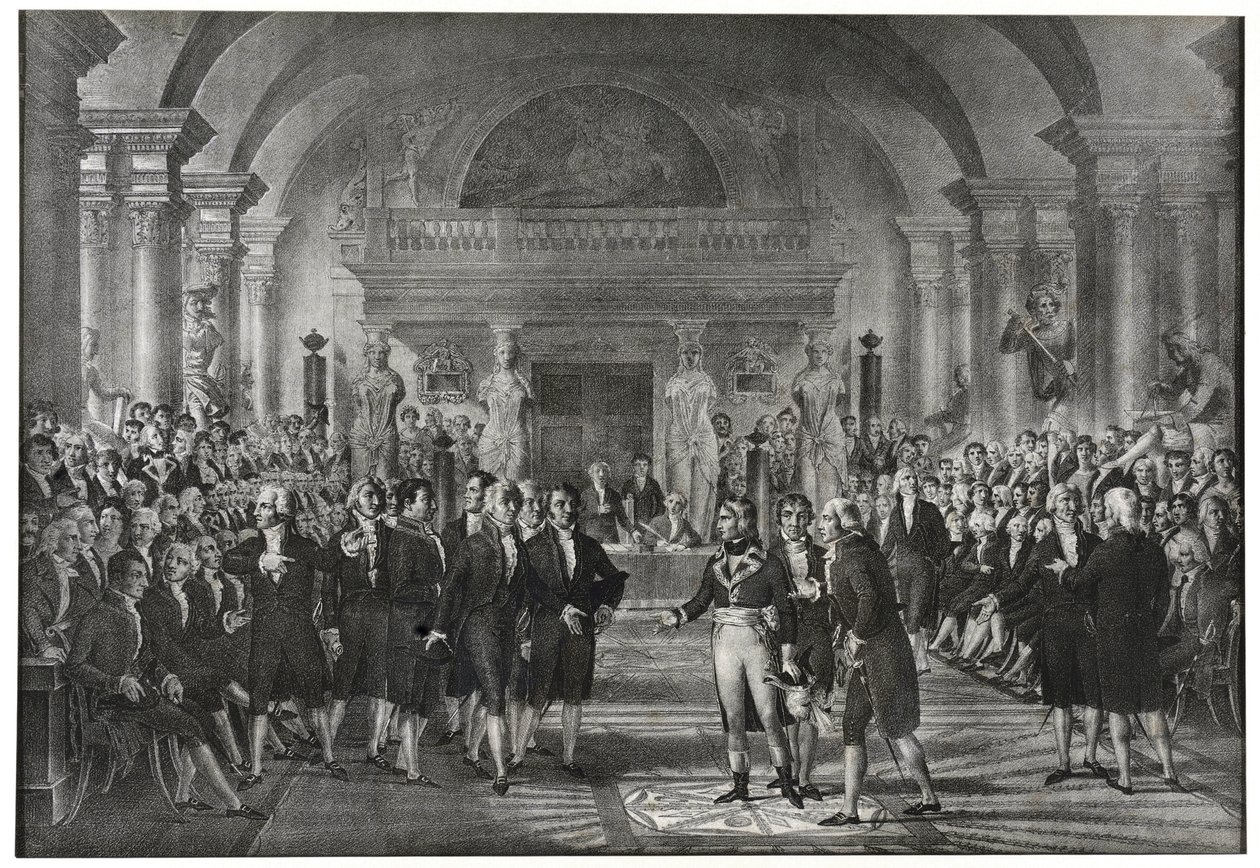 Il generale Bonaparte eletto il 25 dicembre 1797 alla sezione delle arti meccaniche della sezione delle scienze per sostituire Lazare Carnot all