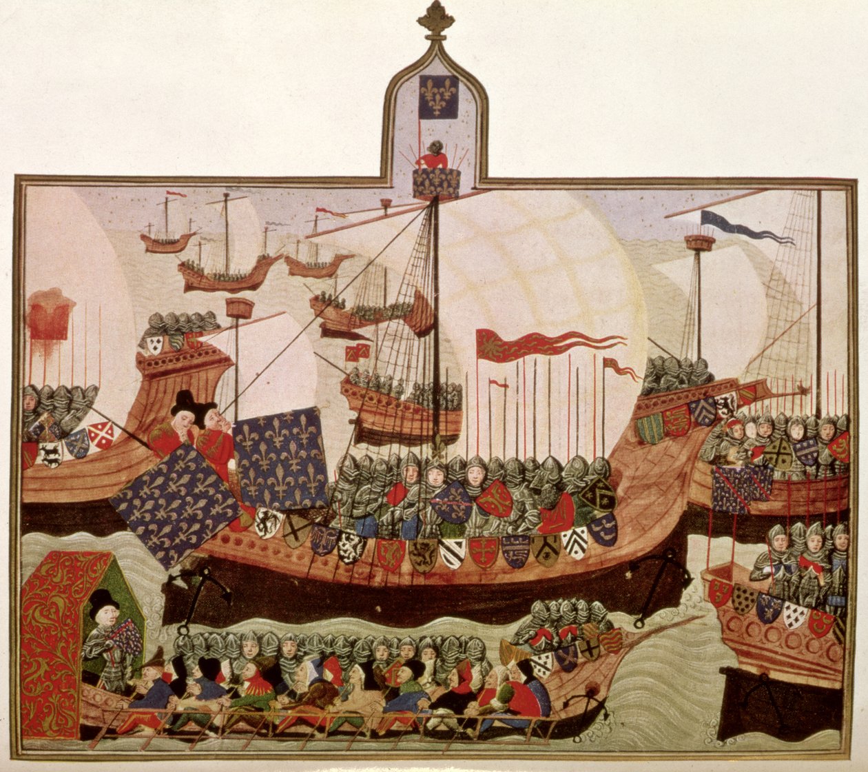 Spedizione del duca di Borbone in Barberia, eseguita da Jean Froissart a Parigi per lo storico francese Philip de Commines (facsimile) da School French