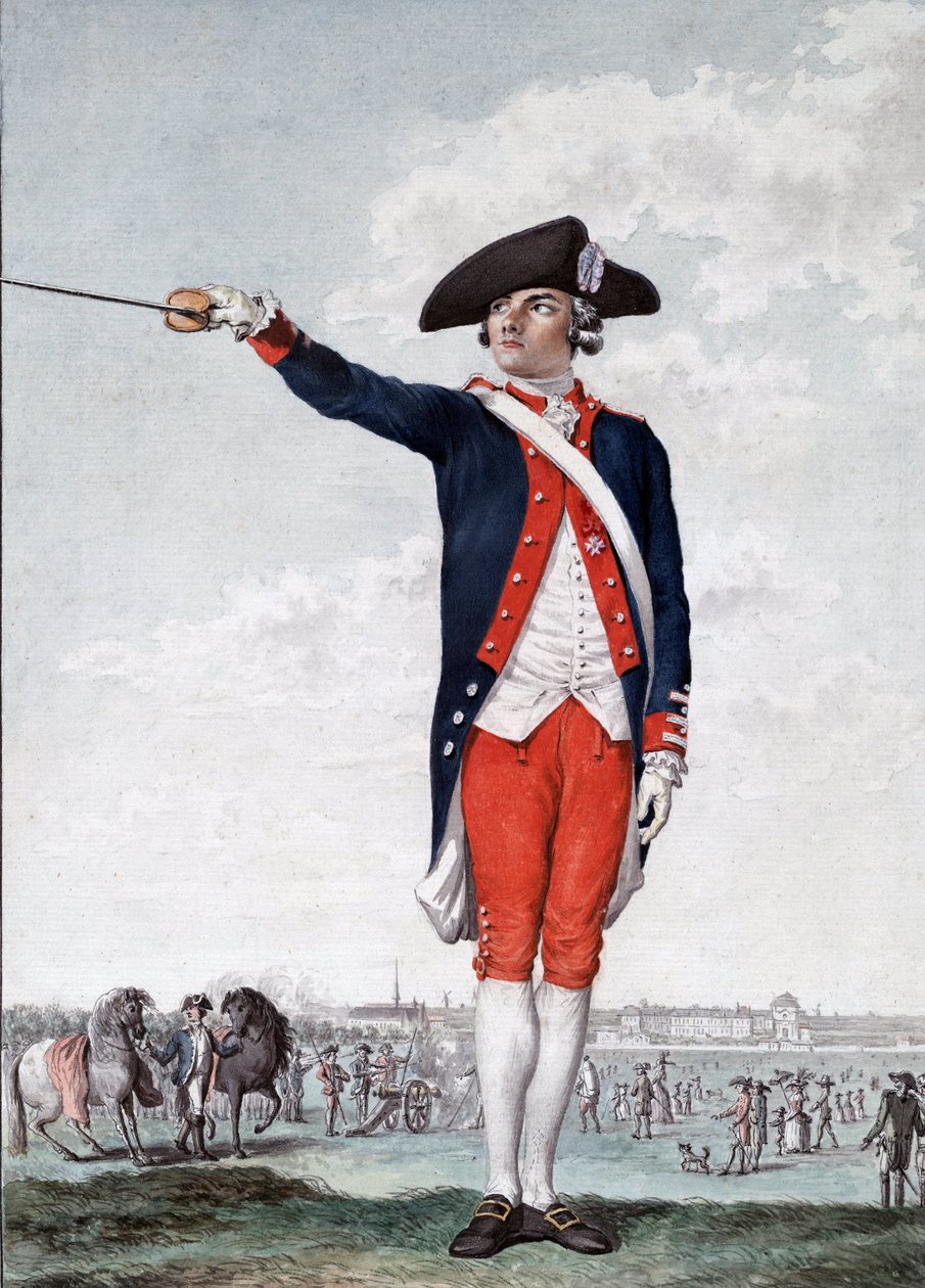 Picot de Peccaduc - Henry-Rene-Marie Picot de Peccaduc (Peccadeuc) 1770-1785 - sergente maggiore alla Scuola Militare Reale di Parigi incisione di Moreau da School French