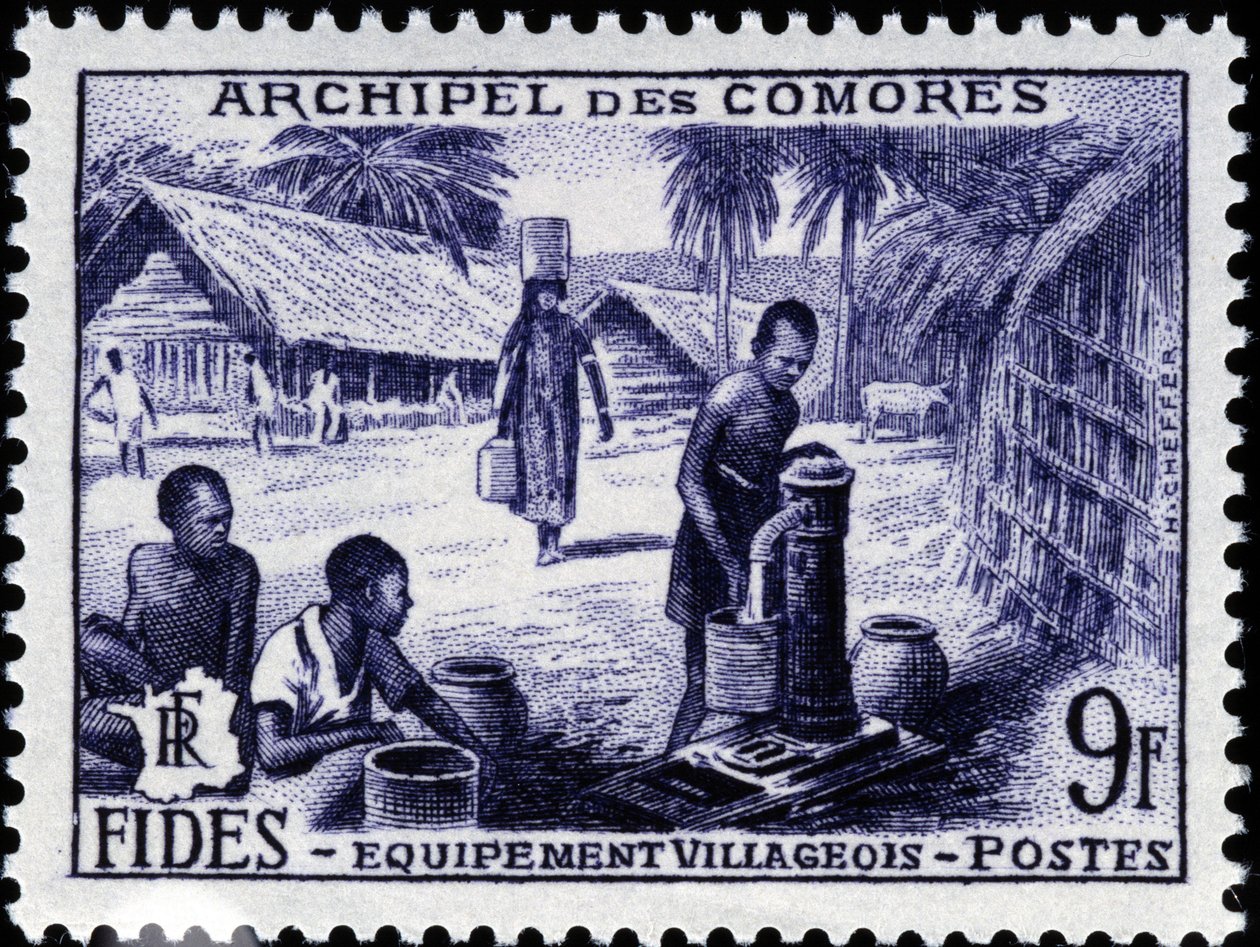 Francobollo delle Comore da School French