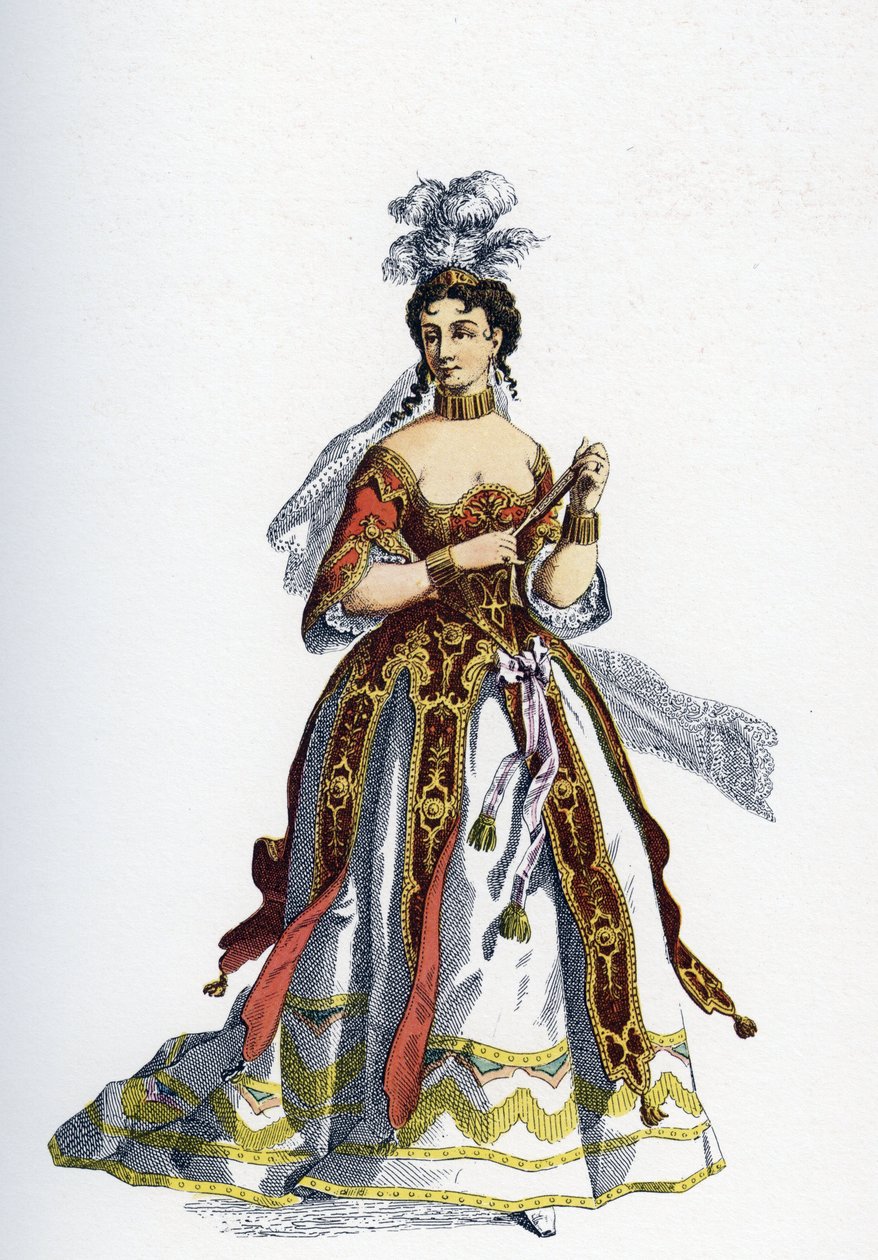 La principessa di Elide - Illustrazione per Opere Complete di Molière da School French