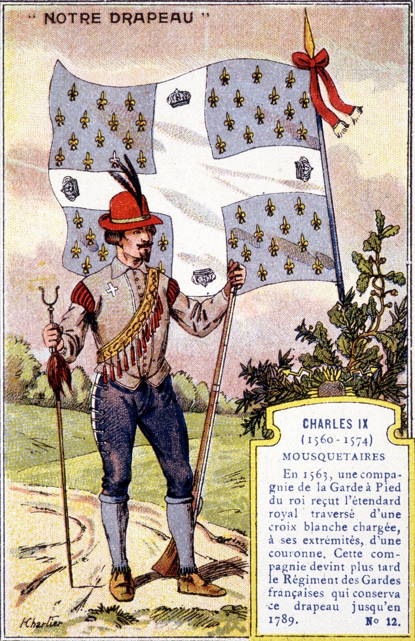 Lo stendardo dei Moschettieri di Carlo IX da School French