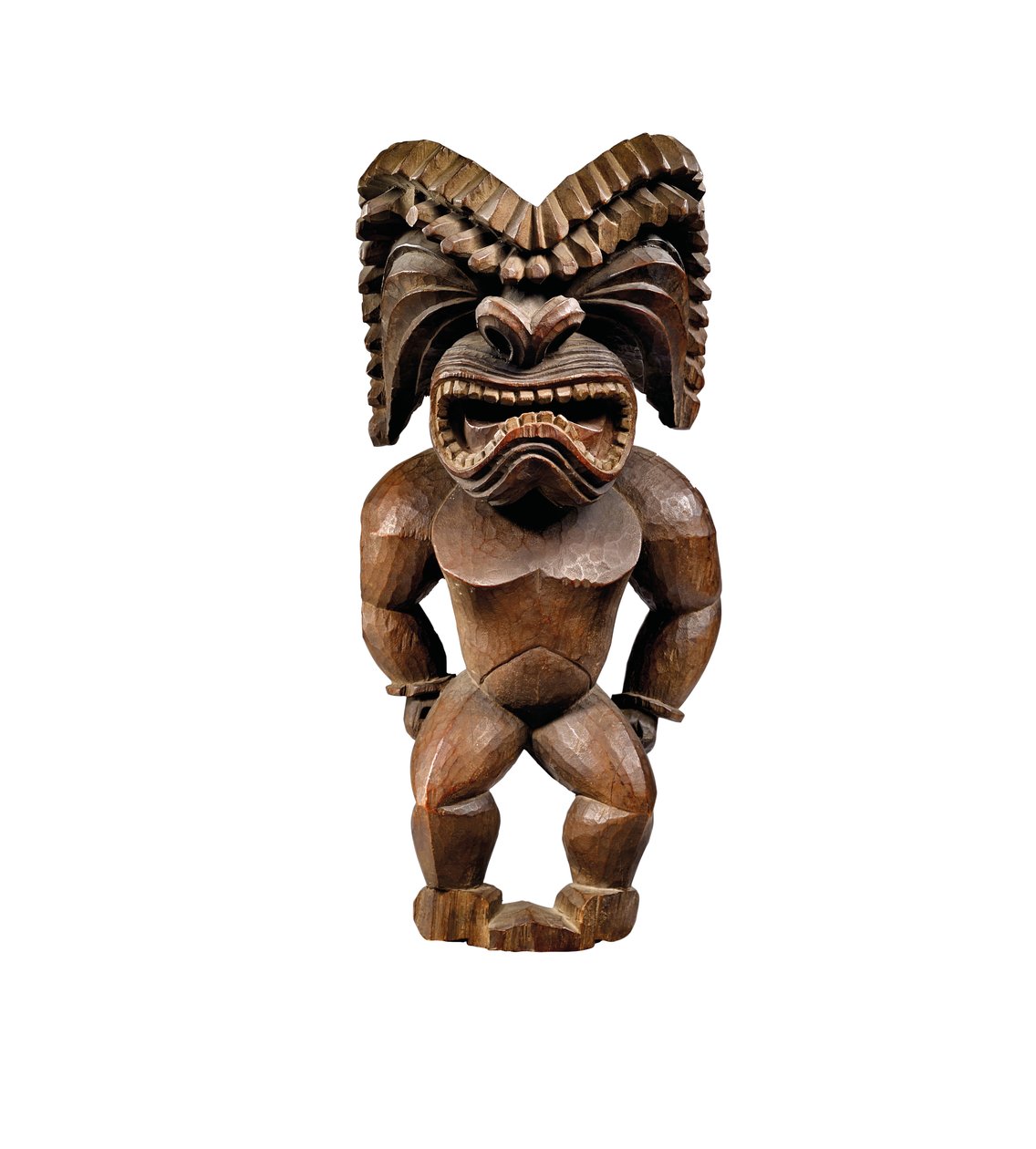 Figura hawaiana, stile kona, rappresentante il dio della guerra, ku ka ’ili moku, c.1780-1820 da School Hawaiian
