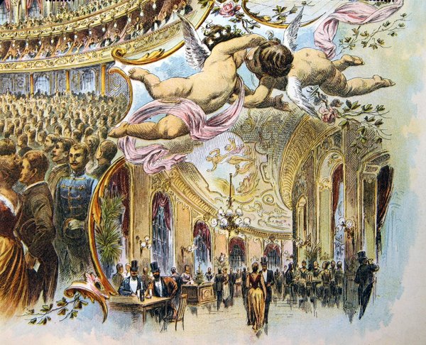 La passeggiata del Somossy Orfeum a Budapest, fine XIX secolo da School Hungarian