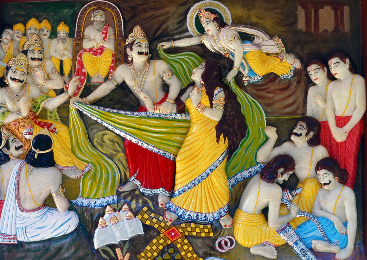 Draupadi Cheer-Haran di Dushasana Mahabharata da School Indian