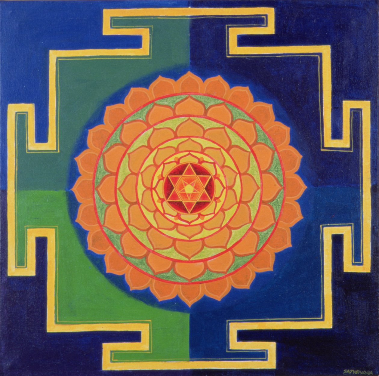 Disegno del Gayatri Yantra da School Indian