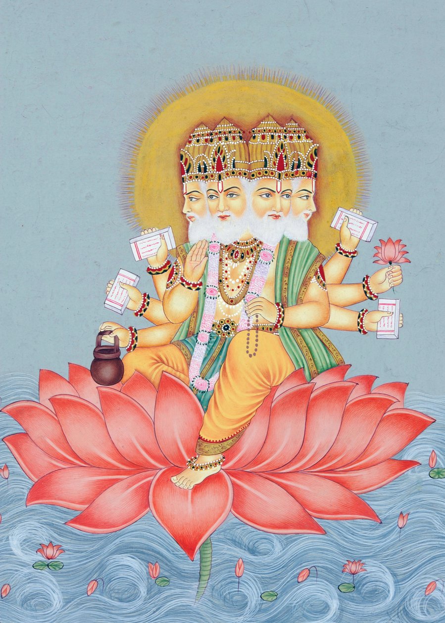 Miniatura del dio Brahma da School Indian