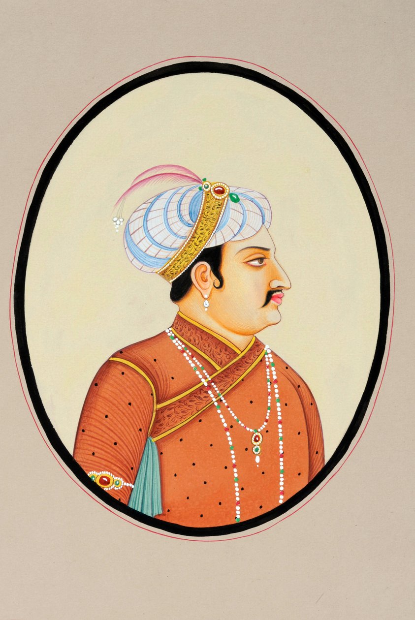 Miniatura del Mughal Imperatore Jahangir da School Indian