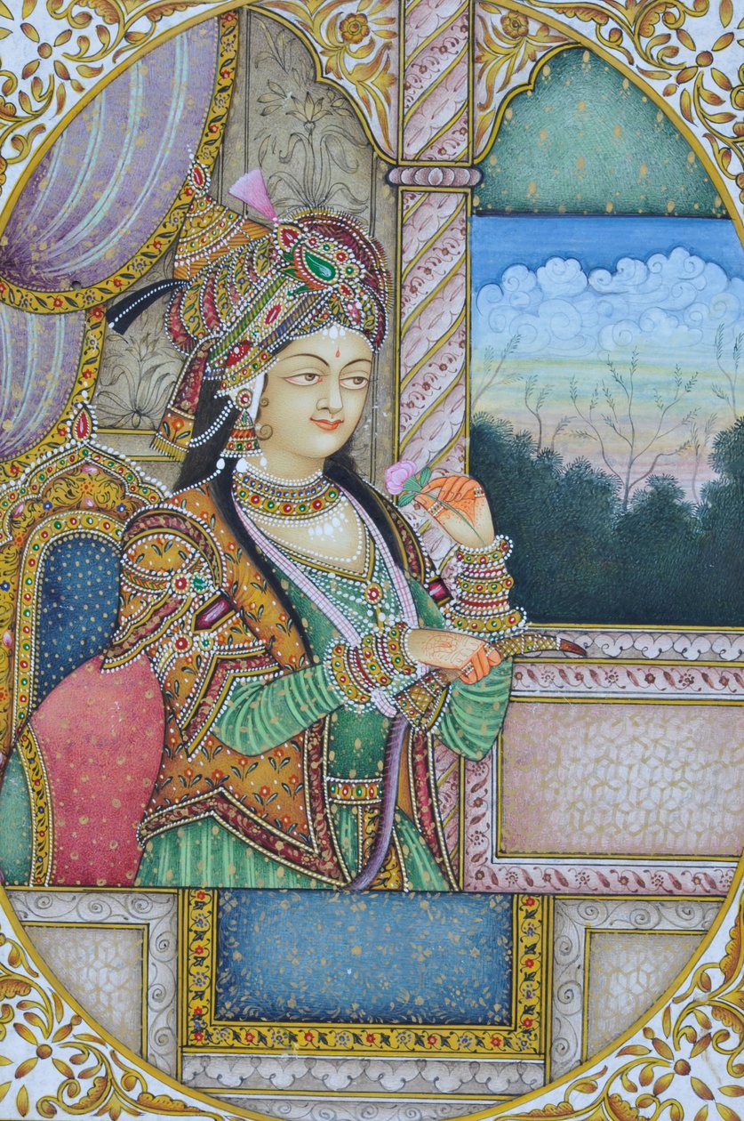 Miniatura della regina Nurjahan da School Indian