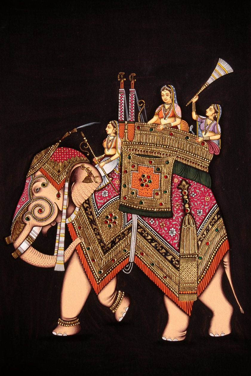 Pittura Miniatura di Mumtaz Mahal su carta da School Indian