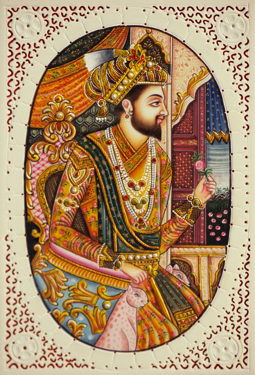 Imperatore Mughal Shah Jahan da School Indian