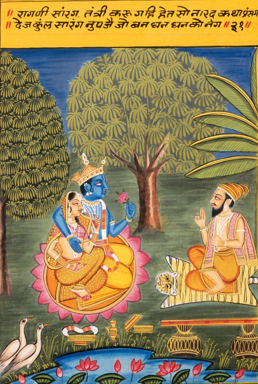 Miniatura su carta, Ragini Sarang, Scuola di Nathdwara da School Indian