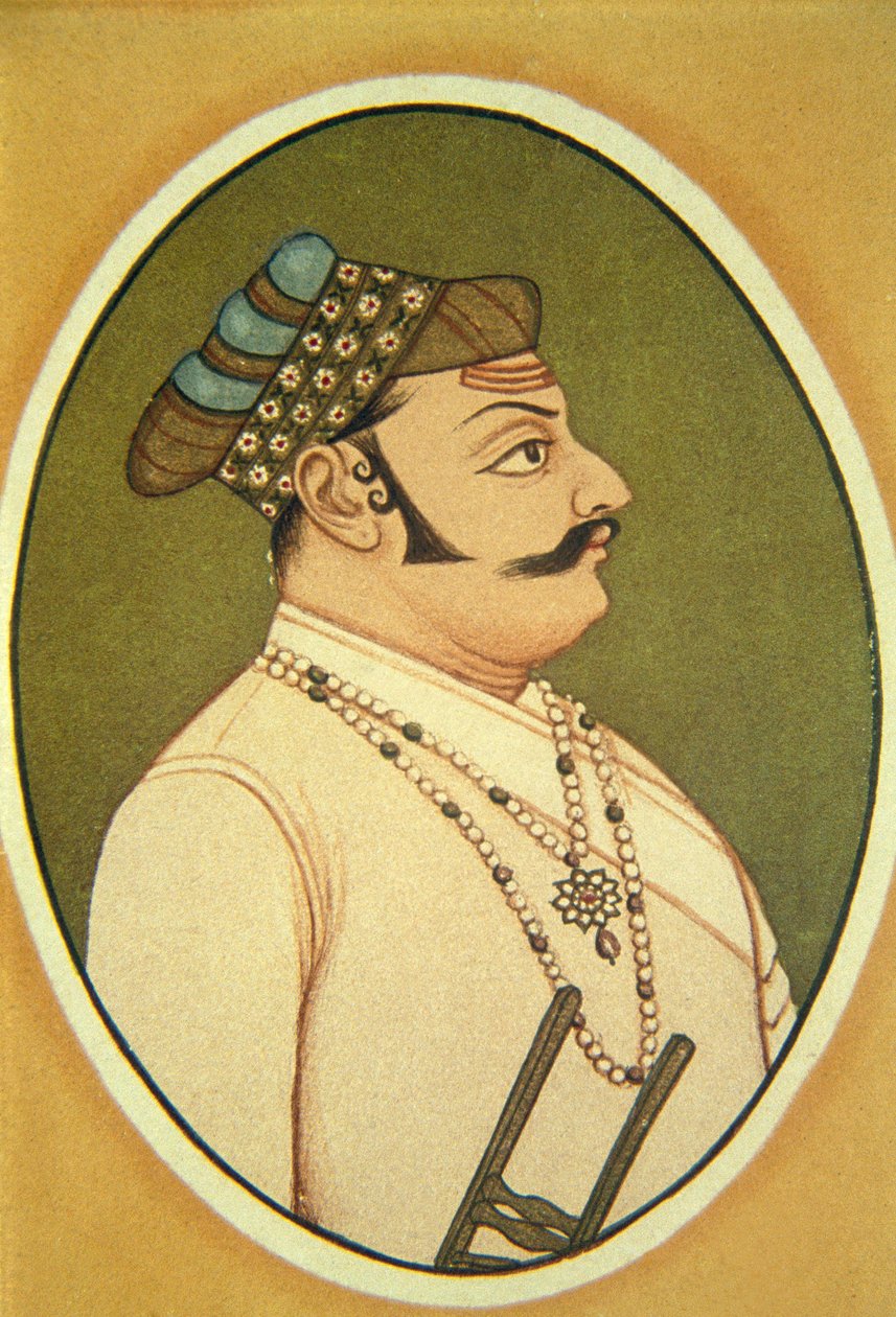Ritratto del Maharaja Udai Singh, Udaipur, Rajasthan, India da School Indian