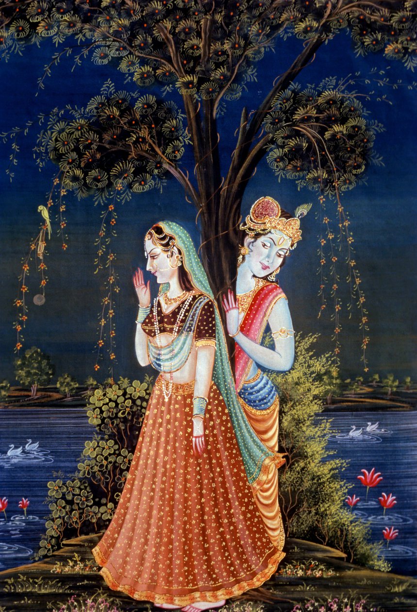 Miniature di Radha Krishna da School Indian