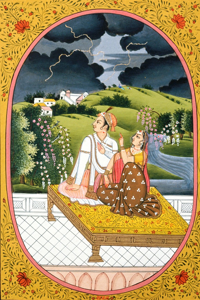 Immagine del Calendario Annuale e Pittura per un Mese Indù Shravan, India da School Indian