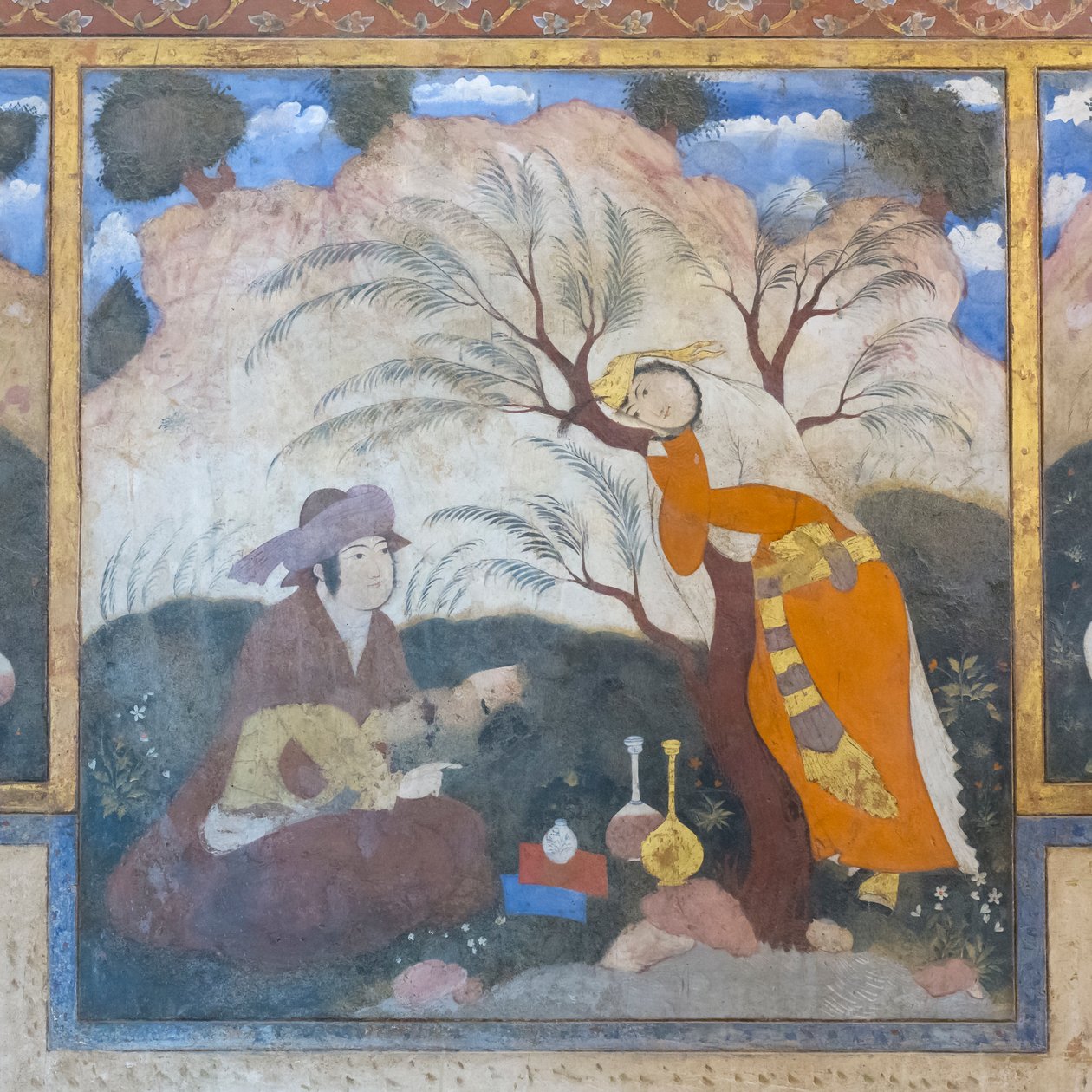 Affresco al palazzo Chehel Sotoun, Esfahan, Iran da School Iranian