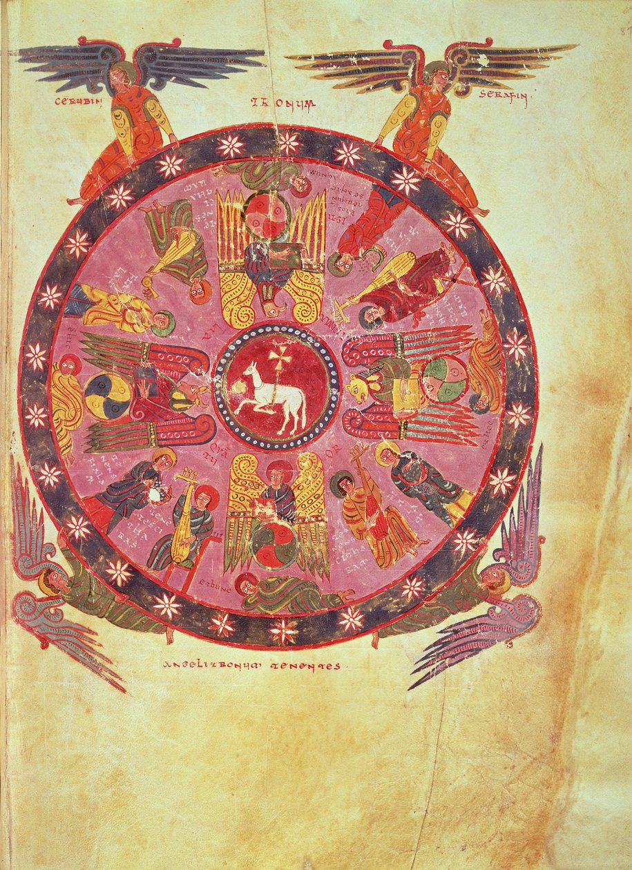 Ms. M. 644 f.87 Apocalisse 4,4 Adorazione dell