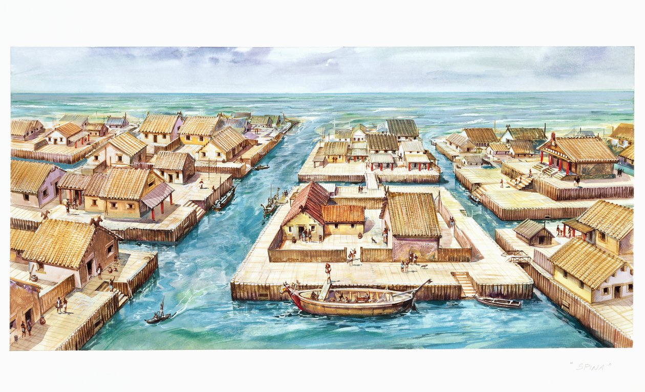 Ricostruzione del porto di Spina da School Italian