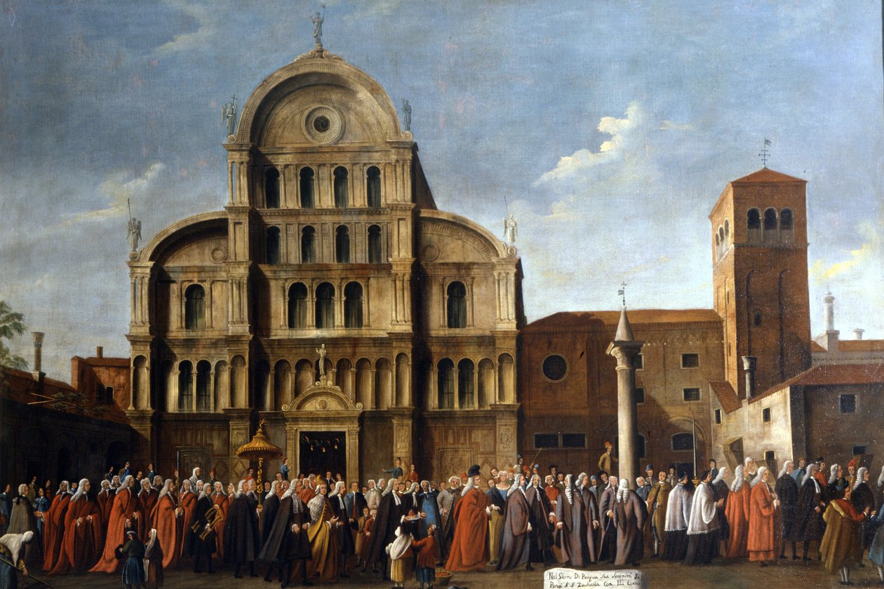 Venezia. Visita del Doge a San Zaccaria per la Festa di Pasqua. Venezia, Pinacoteca Querini - Stampalia da School Italian