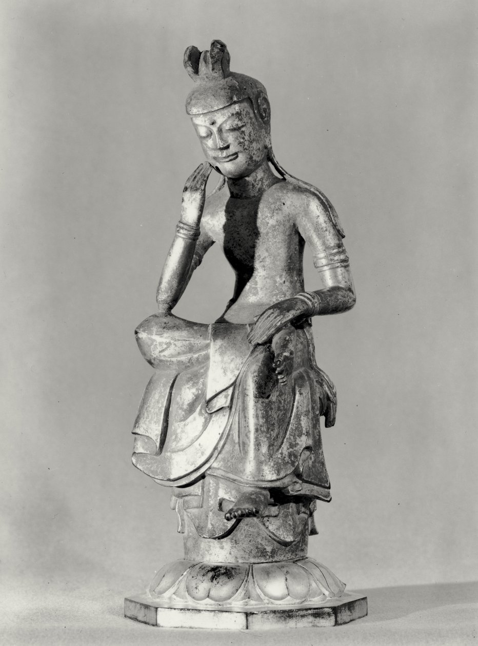 Bodhisattva seduto in posa meditativa, c.645-794 da Japanese School