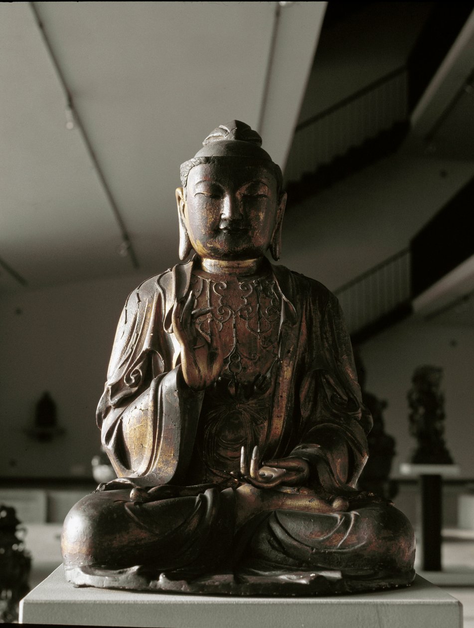 Buddha seduto in posizione lalitasana - scultura, periodo Kamakura (1185-1333) da Japanese School