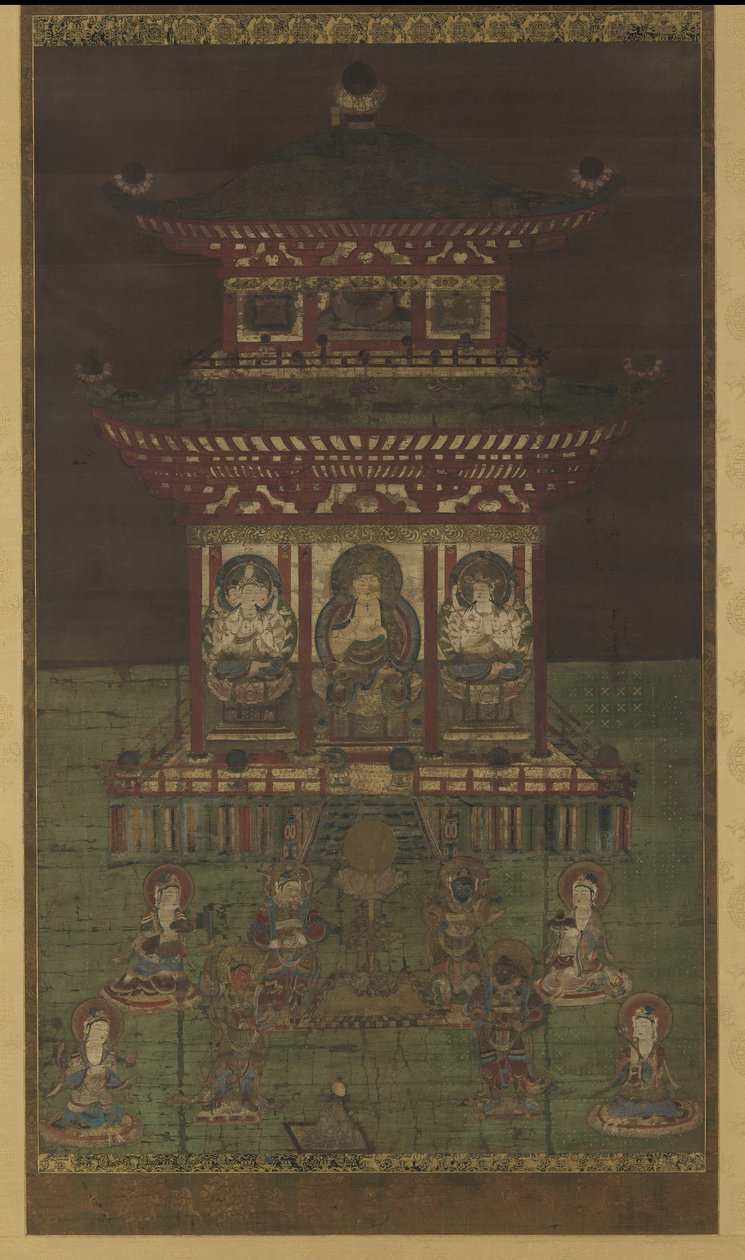 Horokaku Mandara: Il Buddha e divinità assistenti, Periodo Heian da Japanese School
