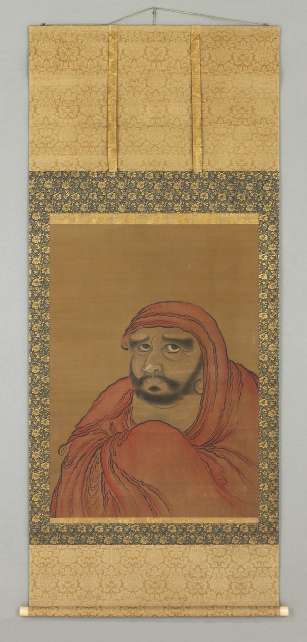 Grande testa con drappeggio (di Daruma) da Japanese School