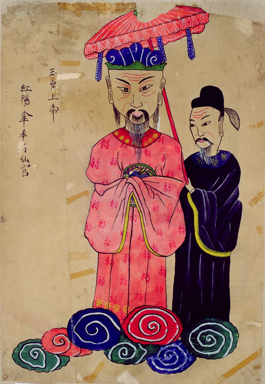 Una divinità coreana o "Okhwangsangje" (pigmento naturale su carta) da School Korean