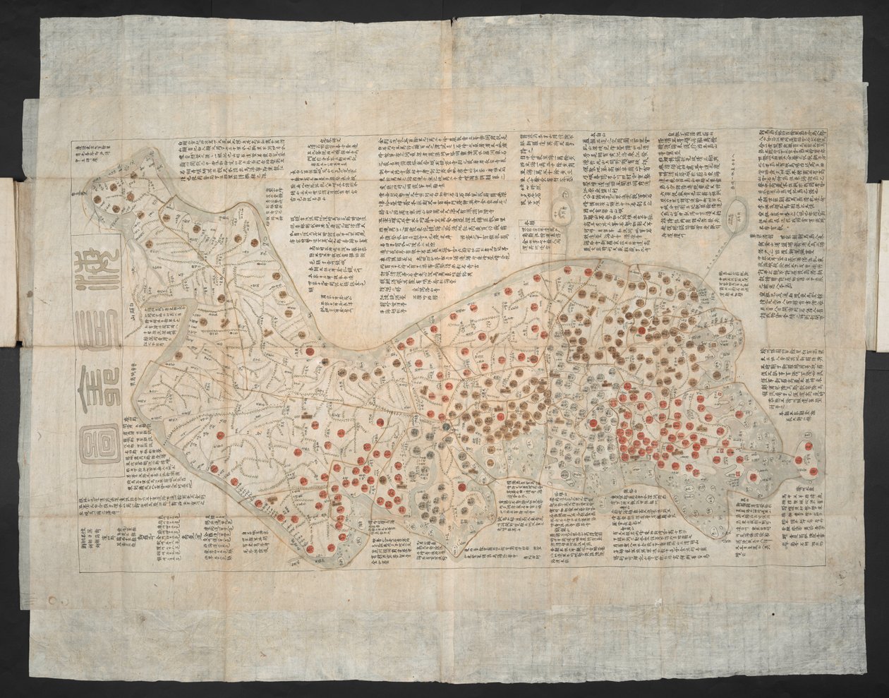 Haejwa chondo - una mappa della penisola coreana originariamente creata c.1820 da School Korean