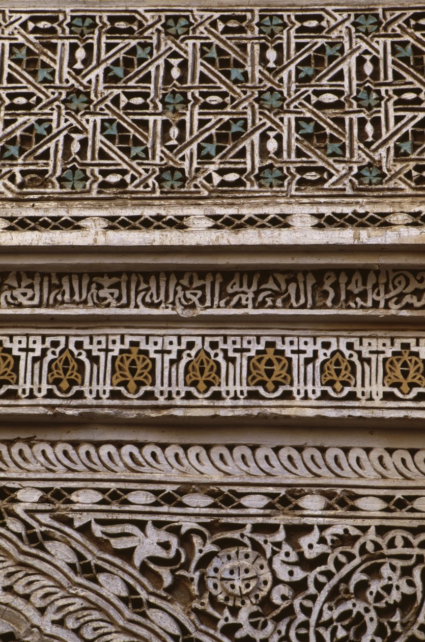 (dettaglio) del portale della Grande Moschea da School Moroccan