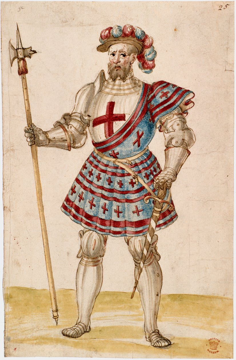 Un cavaliere con martello a palo da School Netherlandish