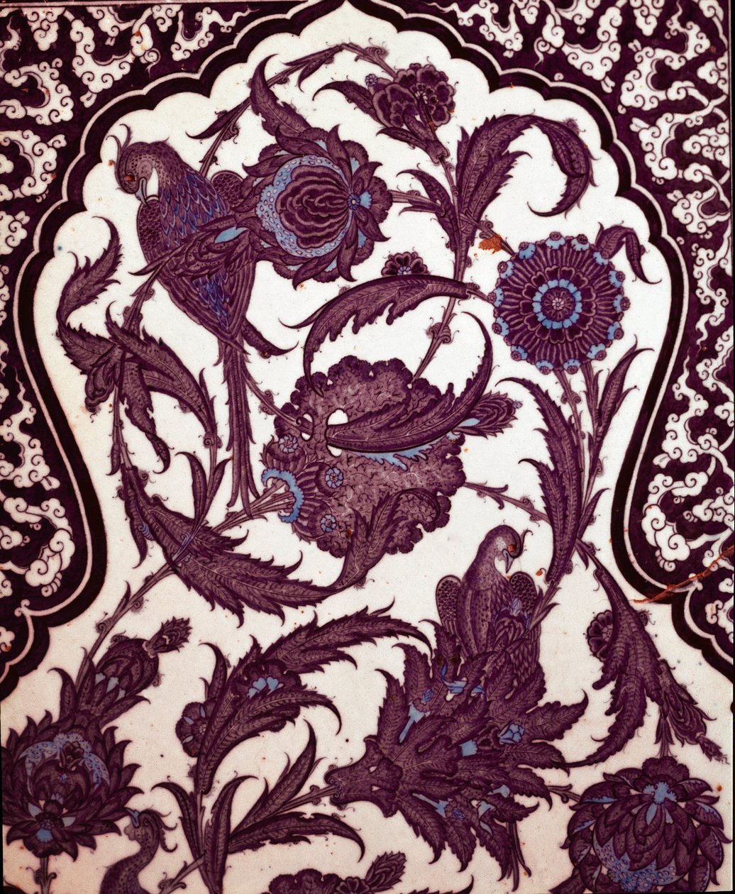 Arte ottomana: ceramica di Iznik che decora la Sala della Circoncisione del Palazzo Topkapi a Istanbul, Turchia da School Ottoman