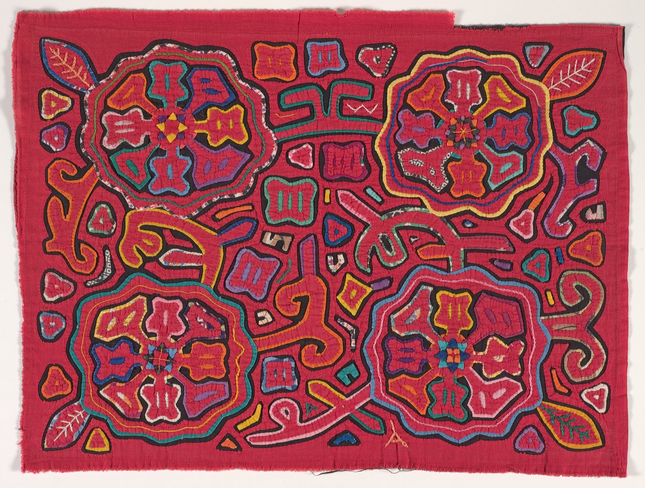 Pannello di camicia (mola), Popolo Kuna, Isole San Blas, c.1950 da School Panamanian