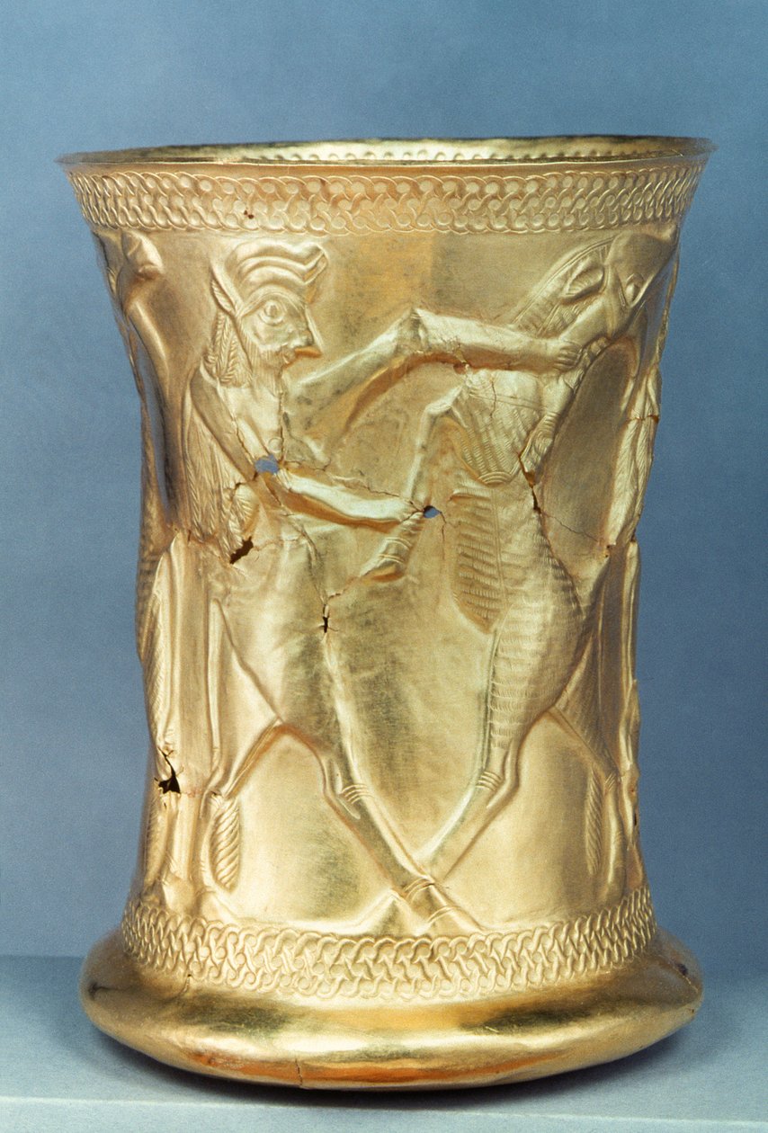 Vaso decorato con creature mitologiche, persiano da School Persian